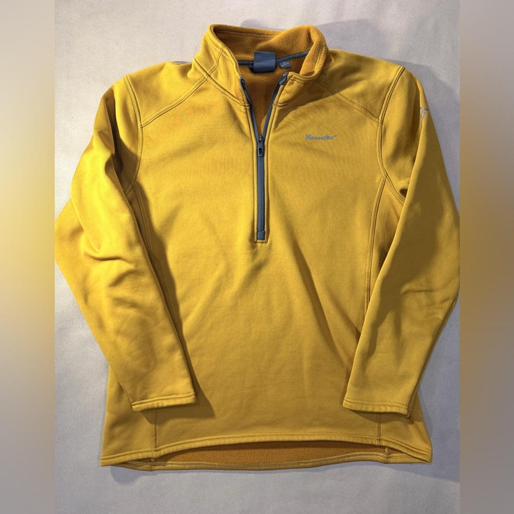 Moosejaw Quarter‑Zip Fleece Men’s XL – Mustard Yellow Outdoor Pullover